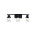 Applique de salle de bain Knox Quoizel Lighting KNX8624MBK 300W 3 lumières noir mat