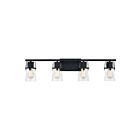 Applique de salle de bain Knox Quoizel Lighting KNX8632MBK 400W 4 lumières noir mat