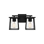 Applique de salle de bain Lodge Quoizel Lighting LDG8615MBK 200W 2 lumières noir mat