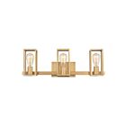 Applique de salle de bain Leighton Quoizel Lighting LGN8724WS 300W 3 lumières laiton patiné