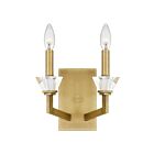 Applique murale Lottie Quoizel Lighting LOT8708AB 120W 2 lumières laiton vieilli