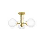 Plafonnier semi-encastré Landry Quoizel Lighting LRY1720Y 180W 3 lumières laiton satiné