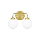 Applique de salle de bain Landry Quoizel Lighting LRY8615Y 120W 2 lumières laiton satiné