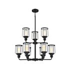 Lustre Ludlow Quoizel Lighting LUD5028EK 900W 9 lumières terre noire