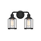 Applique de salle de bain Ludlow Quoizel Lighting LUD8615EK 200W 2 lumières terre noire