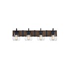 Applique de salle de bain Maverick Quoizel Lighting MAV8633EK 400W 4 lumières terre noire