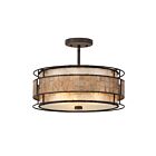 Plafonnier semi-encastré Laguna Quoizel Lighting MC842SRC 180W 3 lumières cuivre renaissance