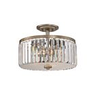 Plafonnier semi-encastré Mirage Quoizel Lighting MIR1715VG 300W 3 lumières or vintage