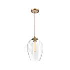 Mini suspendu Nostalgia Quoizel Lighting NGA1510WS 100W 1 lumière laiton patiné