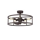 Lustre avec ventilateur New Harbor Quoizel Lighting NHR3124WT 40W 5 lumières bronze occidental