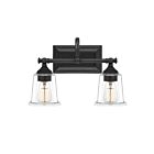 Applique de salle de bain Nicholas Quoizel Lighting NLC8602EK 200W 2 lumières terre noire