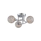 Plafonnier semi-encastré Shimmer Quoizel Lighting PCSR1716C 120W 3 lumières chrome poli