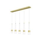 Chandelier pour îlot LED Zia Quoizel Lighting PCZIA539SD or satiné