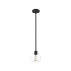 Mini suspendu Pruitt Quoizel Lighting PRUC1507MBK 100W 1 lumière noir mat