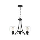 Lustre Pruitt Quoizel Lighting PRUC5022MBK 300W 3 lumières noir mat