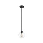 Mini suspendu Pruitt Quoizel Lighting PRUS1507MBK 100W 1 lumière noir mat