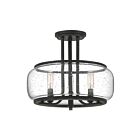 Plafonnier semi-encastré Pruitt Quoizel Lighting PRUS1714MBK 180W 3 lumières noir mat