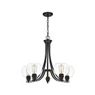 Lustre Pruitt Quoizel Lighting PRUS5026MBK 500W 5 lumières noir mat