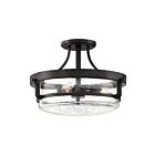Plafonnier semi-encastré Outpost Quoizel Lighting QF3515PN 180W 3 lumières bronze palladien