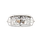 Plafonnier semi-encastré Farragut Quoizel Lighting QFL5338AWH 120W 3 lumières blanc antique