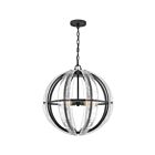 Suspendu Dre Quoizel Lighting QOP5179MBK 400W 4 lumières noir mat