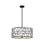 Suspendu Newcastle Quoizel Lighting QOP5274MBK 400W 4 lumières noir mat