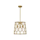Suspendu Rellie Quoizel Lighting QP5361AB 300W 3 lumières laiton vieilli