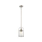 Mini suspendu Payson Quoizel Lighting QPP2781BN 100W 1 lumière nickel brossé
