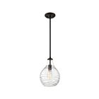 Mini suspendu Genie Quoizel Lighting QPP4019OZ 100W 1 lumière bronze ancien
