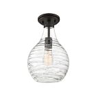 Plafonnier semi-encastré Genie Quoizel Lighting QSF4019OZ 100W 1 lumière bronze ancien