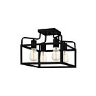 Plafonnier semi-encastré Paulsen Quoizel Lighting QSF5349MBK 300W 4 lumières noir mat