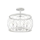Plafonnier semi-encastré Dury Quoizel Lighting RDY1717AWH 240W 4 lumières blanc antique