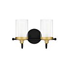 Applique de salle de bain Rowland Quoizel Lighting ROW8615MBK 60W 1 lumière noir mat
