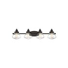 Applique de salle de bain Scholar Quoizel Lighting SCH8604PN 400W 4 lumières bronze palladien