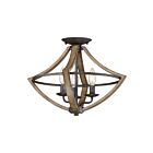 Plafonnier Shire Quoizel Lighting SHR1716RK 180W 3 lumières noir rustique