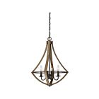Lustre pour coin-repas Shire Quoizel Lighting SHR2818RK 240W 4 lumières noir rustique