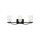 Applique de salle de bain Salem Quoizel Lighting SLE8624MBK 300W 3 lumières noir mat