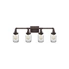 Applique de salle de bain Squire Quoizel Lighting SQR8604RK 400W 4 lumières noir rustique