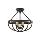 Plafonnier semi-encastré Sergeant Quoizel Lighting SRG1716WT 240W 4 lumières bronze occidental
