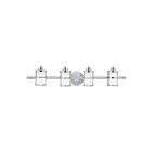 Applique de salle de bain Tranquil Quoizel Lighting TB8604C 400W 4 lumières chrome poli