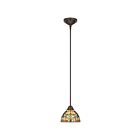 Mini suspendu Kami Quoizel Lighting TFKM1508VB 100W 1 lumière bronze d'époque