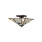 Plafonnier Maybeck Quoizel Lighting TFMK1714VA 120W 2 lumières bronze vaillant