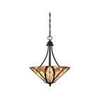 Suspendu Victory Quoizel Lighting TFVY2819VA 300W 3 lumières bronze vaillant