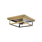 Plafonnier Westover Quoizel Lighting WVR1312A 80W 2 lumières laiton antique