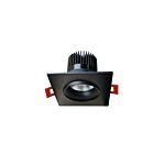 Lumière récupérée par le cardan 3.5″ Reno Lighting RENO-LED-AURA-35-S12W-5CCT-BK-SQ Noir 