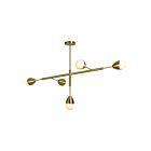 Suspendu Renwil Naura LPC4446 5-Lumières Laiton satiné