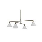 Renwil LPC4481 Isola LED 4-Lumières 40W Finition Champagne Plaqué Suspendu