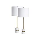 Set de lampes à poser Renwil Talulla LPT1251-SET2 200W 2-Lumières Laiton brossé antique