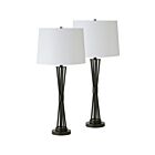 Lampe de table Renwil Zaya LPT870-SET2 100W fonte avec enduit en poudre noire