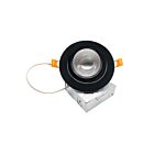 Turolight RGD-JH-9W-5CCT-120V-BLK-D 9W 4" Noir LED Encastré pivotant lumière du bas CCT Sélectionnable